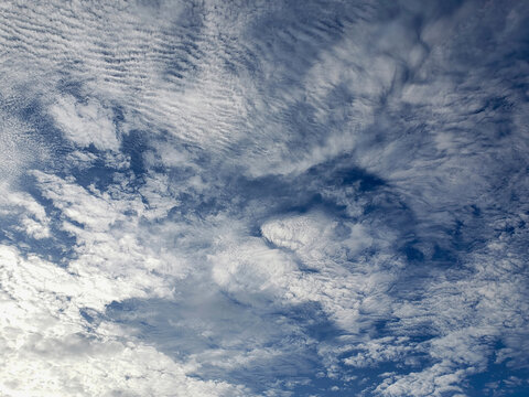 Abstract cloud formations over Indiana in summer