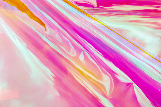 Holographic surface with bright rainbow colors