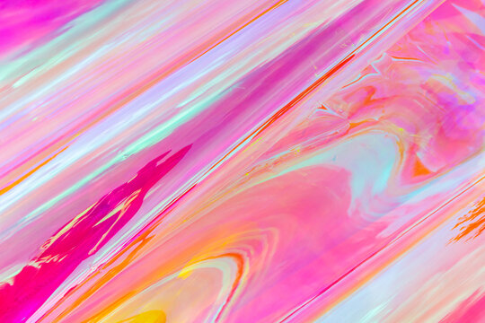 Holographic rainbow background with bright colors