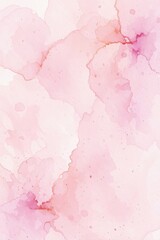 Fototapeta premium Soft pastel pink watercolor texture background with delicate paint splashes. Gentle color gradient flows abstractly across canvas. Great for feminine design, wedding cards, and beauty products.