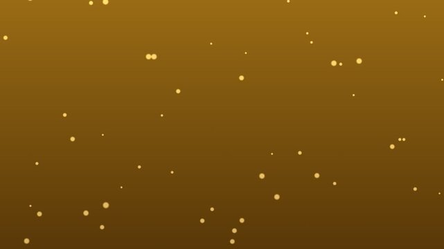 High definition orange fizzing champagne bubbles ascending within a radiant golden glow for festive celebration toast featuring a seamless loop motion graphic background texture.