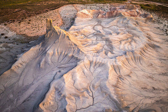 Colorful desert erosion formations texture in Utah, USA
