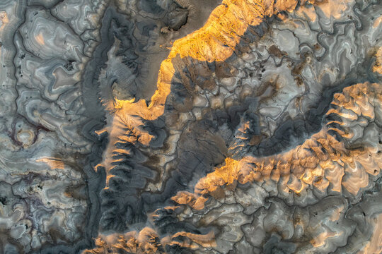 Abstract aerial desert erosion texture, Utah, USA