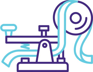 Vintage Telegraph Machine and Morse Code Key Vector Icon © Abayal