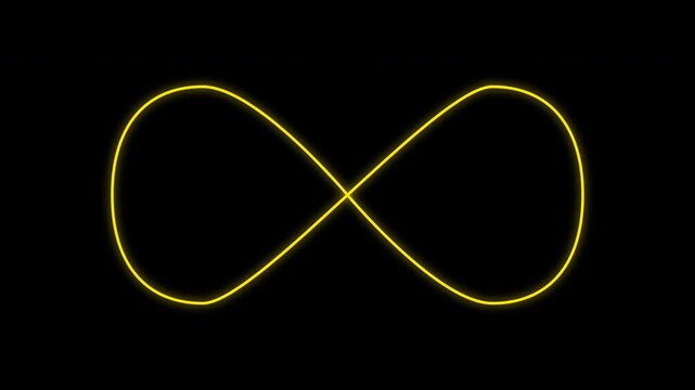 Minimal Data Loading Progress Infinity Symbol Stroke Animation Dark Background Overlay
