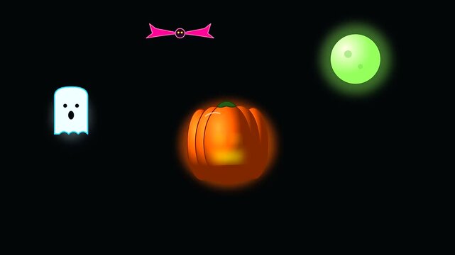 a dark celebration featuring glowing pumpkins and spooky ghosts floating amidst a mysterious atmosphere infused with vibrant cyberpunk makeup aesthetic elements in this festive digital animation