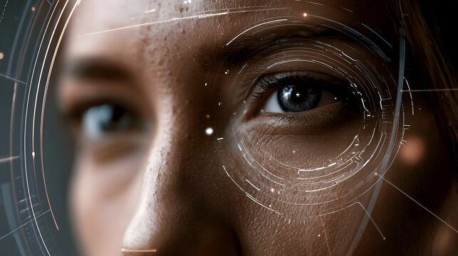 Next generation biometric security gateway verifying digital identity using facial recognition and encrypted authentication systems, enterprise cybersecurity concept