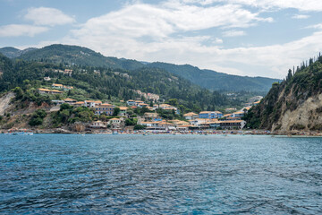 Fototapeta premium Panoramic View of the Coastline of Lefkada, Greece