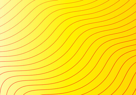 Abstract background with repeating wavy copper lines on yellow gradient abstract gradient background