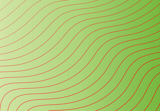 Abstract background with repeating wavy copper lines on soft light green gradient abstract gradient