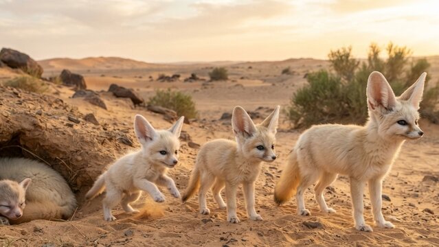 Fennec Fox Family Desert Journey
