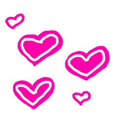 heart shaped pink hearts