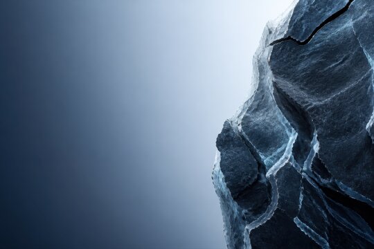 Corporate presentation abstract icy rock texture with copy space