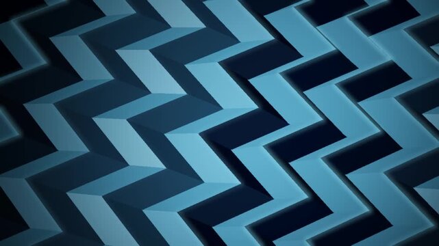 Folding Origami Paper Planes Geometric Chevron Pleats With Soft Shading Abstract Motion Background Seamless Loop in bright navy tones