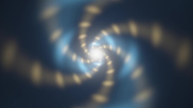Glowing spiral vortex swirling toward center abstract motion background seamless loop in subtle cyan tones