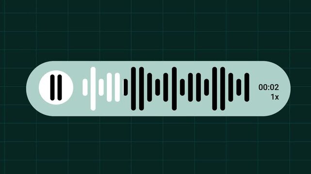 Whatsapp Voice Message Interface with Audio Waveform and Play Button