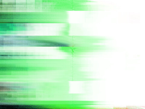 Grainy minimalist green glitch background with bright white space