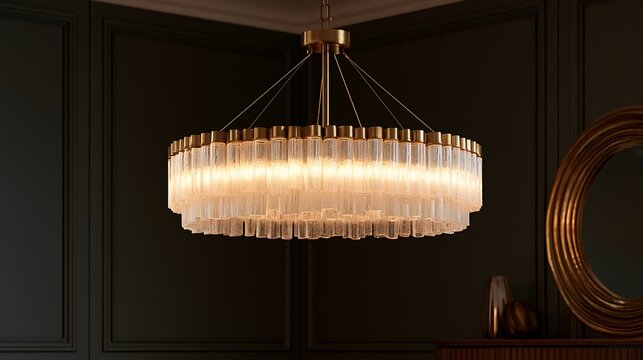 Elegant Modern Tiered Crystal Chandelier Lighting.