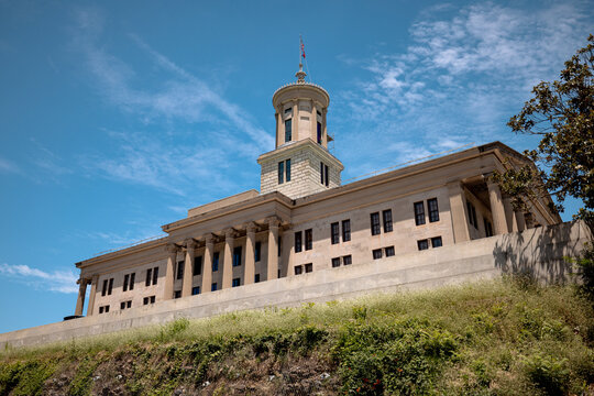 Nashville, Tennessee - June 5, 2026: Tennessee State Capitol viewed from the southwest in Nashville, Tennessee, USA.
