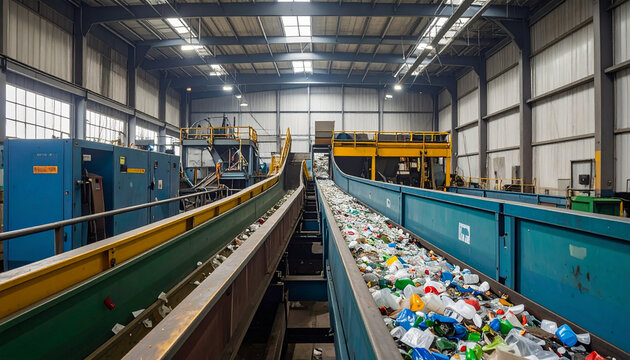 Recycling plant conveyor belt system