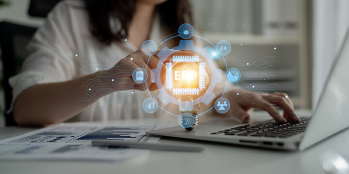 Enterprise Resource Planning (ERP) system for business process management. This ERP software solution integrates core business functions for efficiency. Motif
