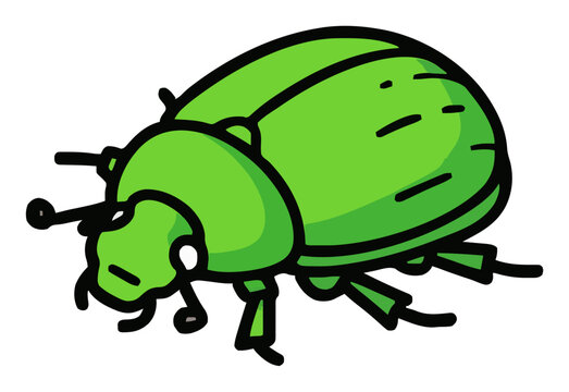 Dung beetle isometric view vector insect illustration. Generative AI
