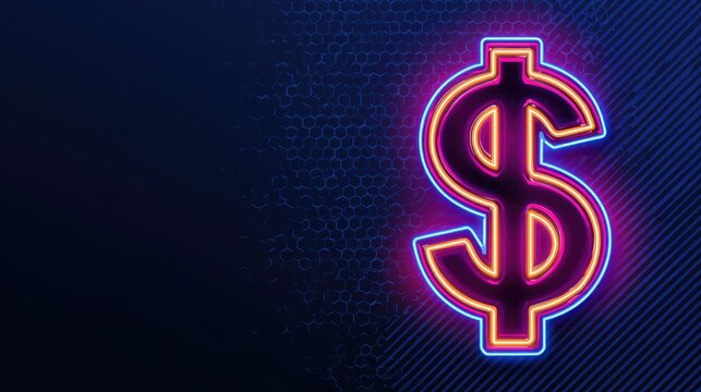 Design Template of Glowing Dollar