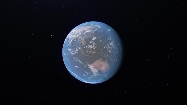 Stunning 4K Earth rotation animation with realistic cloud movement and atmospheric effects. Perfect for environmental documentaries, climate change presentations, space exploration content, edu