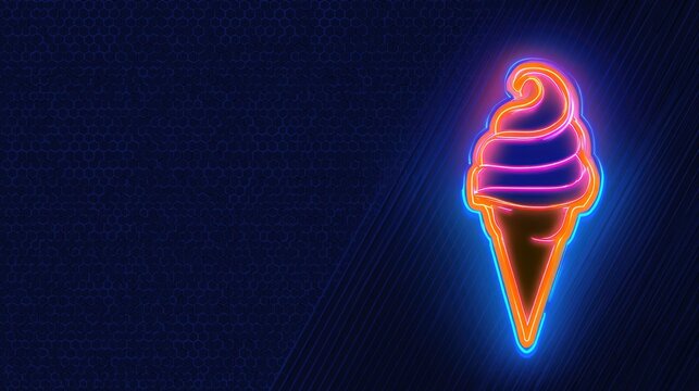 Design Template of Glowing Ice Cream