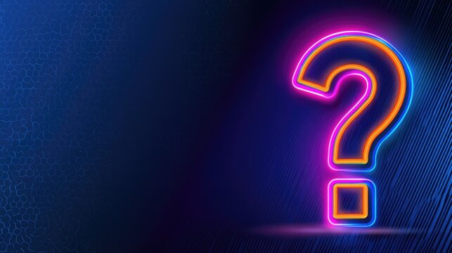 Design Template of Glowing Question Mark