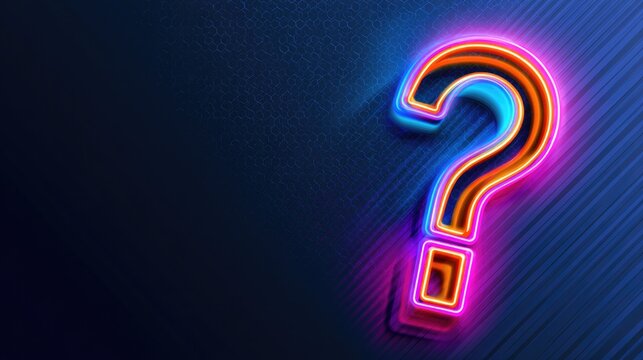 Design Template of Glowing Question Mark