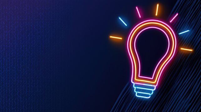 Design Template of Glowing Bulb