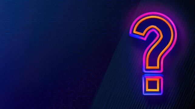 Design Template of Glowing Question Mark