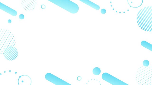 Cute pop business frame background with pastel-colored gradient Memphis geometry
