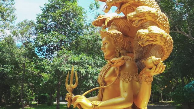 Lord Vishnu or Narayana statue in huytungtao chiangmai Thailand