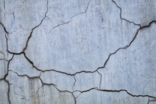 Cracked concrete wall texture showing weathered surface and deterioration patterns