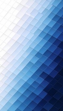 Abstract geometric gradient background composed of diagonal rows of blue and white squares