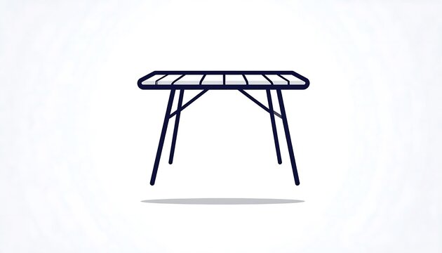 Minimalist black metal bar stool with round seat.