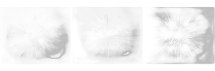 Fototapeta premium White abstract blurred textured backgrounds set isolated on white background, soft light aesthetic photo overlays and digital design assets