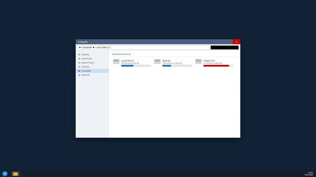 Computer file manager interface showing folder list