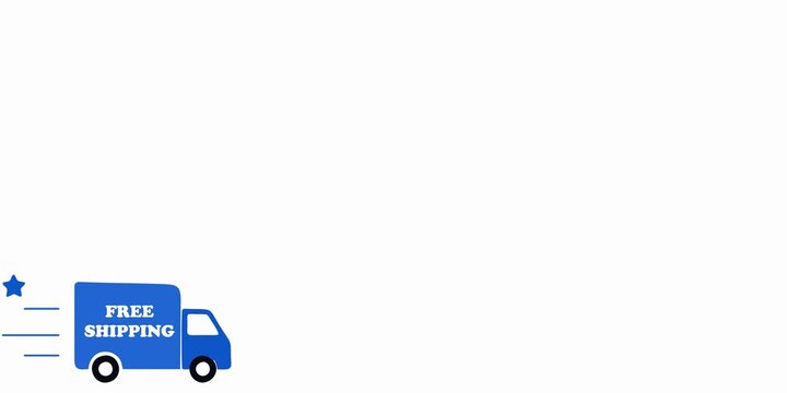 ree shipping and express delivery badge icons with truck symbols. motion 4k