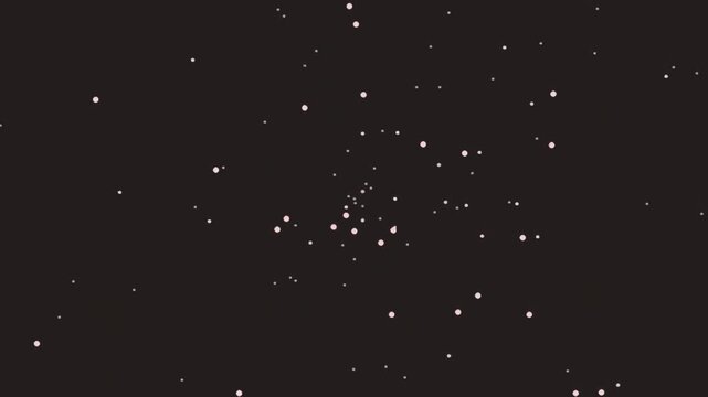 Vector illustration of white dots resembling a starry night sky or a distant galaxy in deep space on a solid dark background