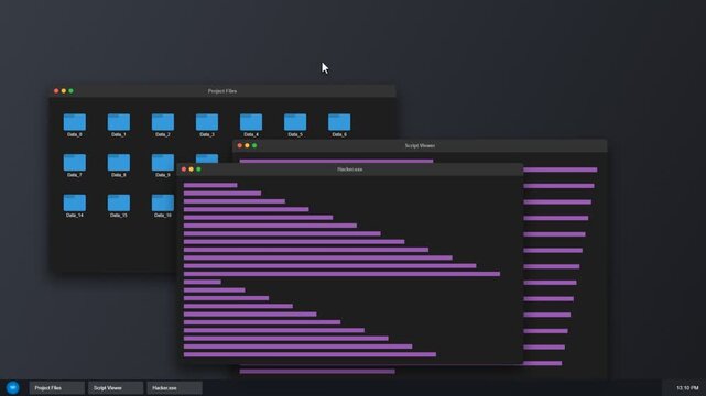 Digital file management interface with folder icons