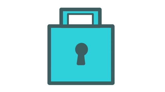 The lock changes color, shaking and indicating that access is blocked or the system is protected.