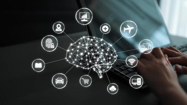 A visual of artificial intelligence network connecting AI, network, and system across a structured digital platform for seamless AI communication Marrow