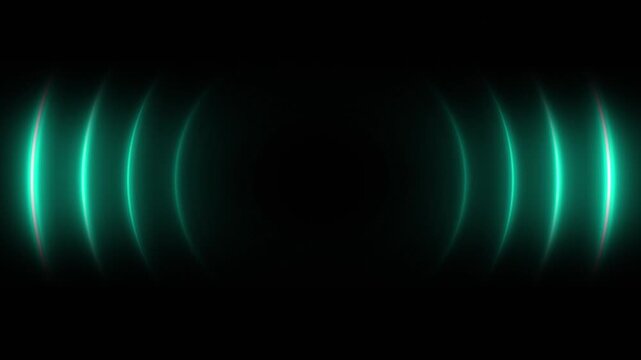 Abstract neon circle radio waves looping background. Abstract neon radio waves signal.Radio wave signal, radar concept.Radio waves seamless animation background video with alpha chanel.4k video