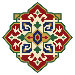 Fototapeta premium An intricate geometric pattern featuring traditional Middle Eastern artistic motifs