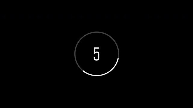 Minimal 10 Second Countdown Clock | Clean Digital Timer Animation