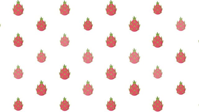 Vibrant tropical dragon fruit pattern creating a lively and exotic background design