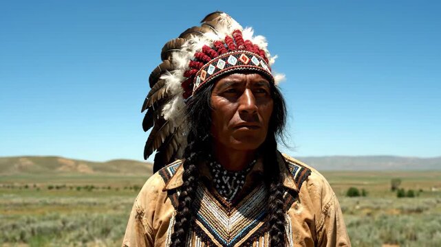 Traditional Prairie Indian attire, Indian Chief Prairie View